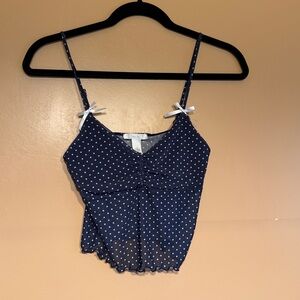 Full Tilt Navy Polka Dot Camisole